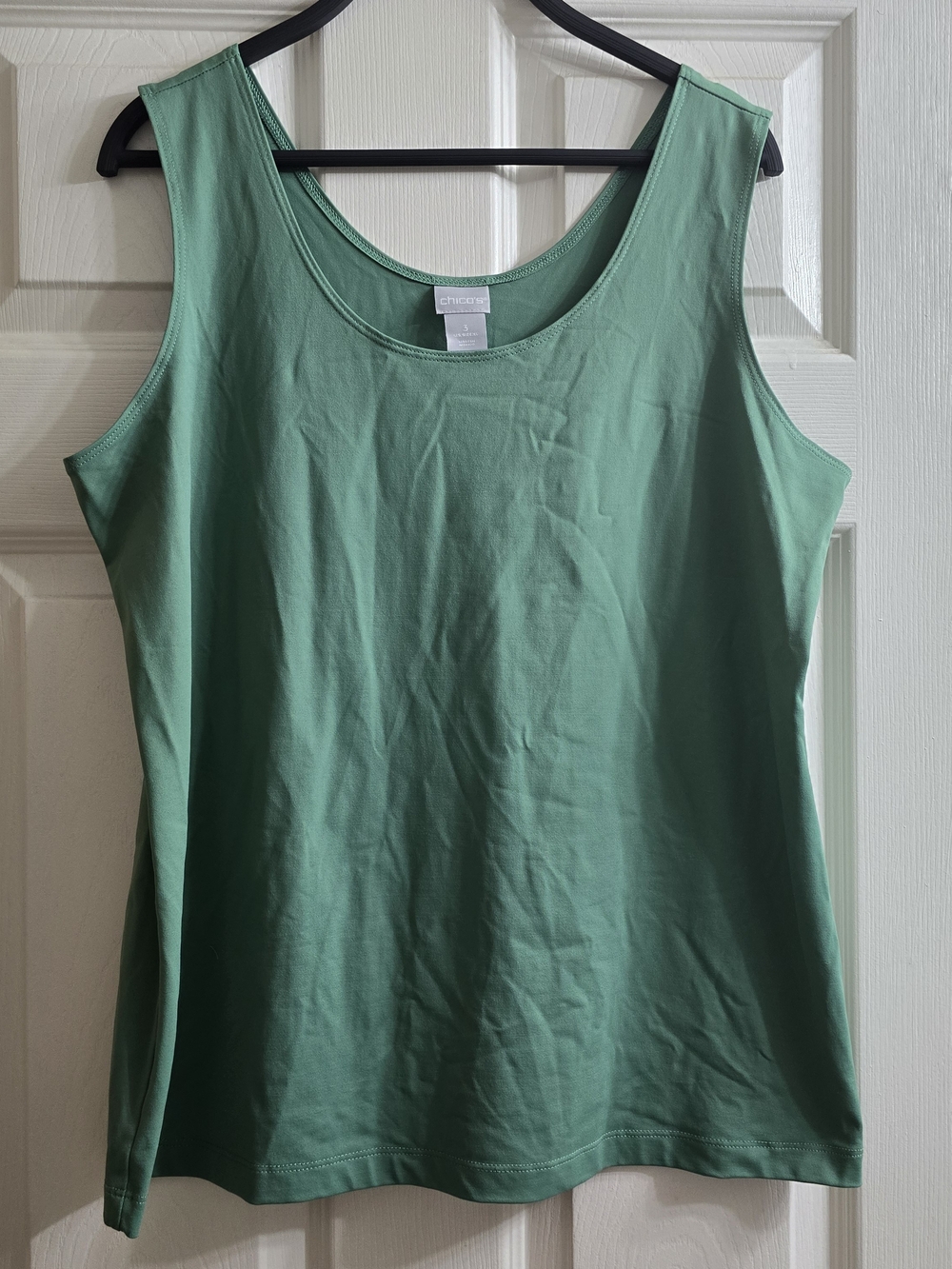 Chico's Scoop Neck Tank Top in Seafoam Green XL 3
